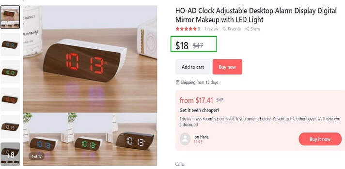 Mirror Alarm Clock